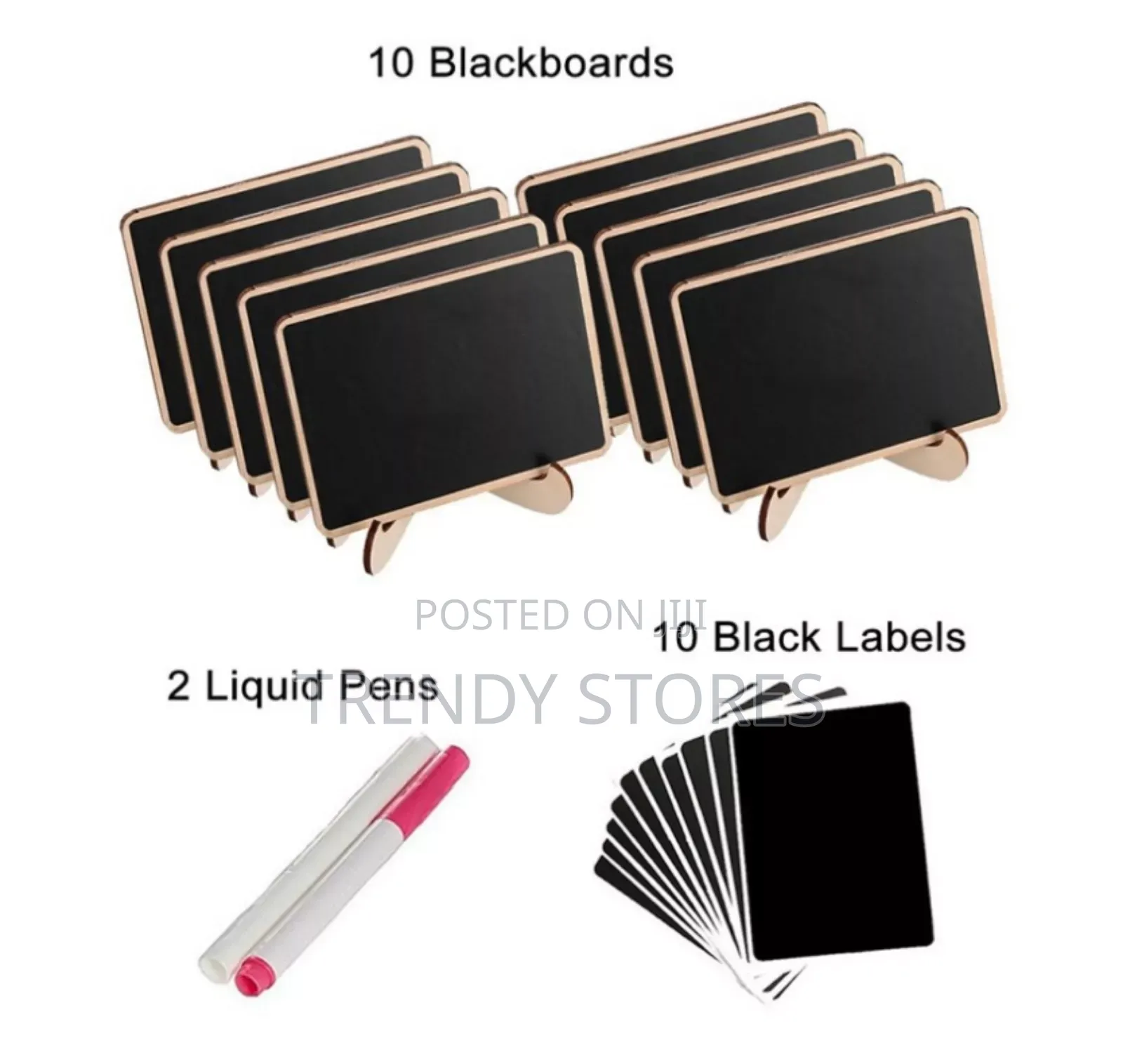 Food Label  Bamboo Black Boards