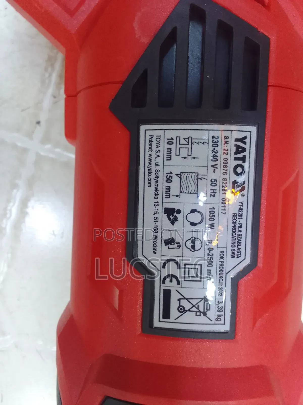 Yato Yt-82281 Reciprocating Saw 1050W