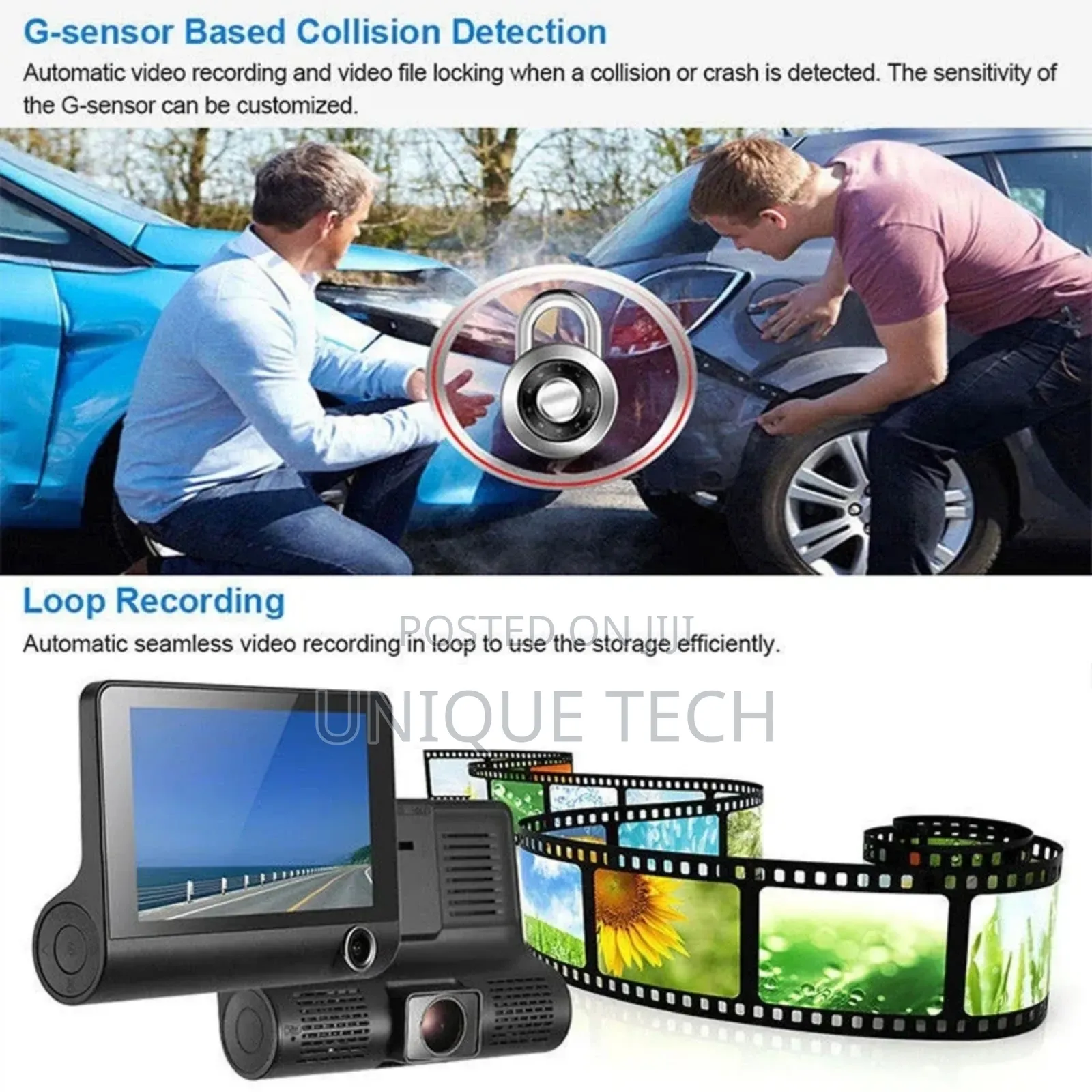 Enhanced Driving Experience: 3-in-1 Dash Camera Solution