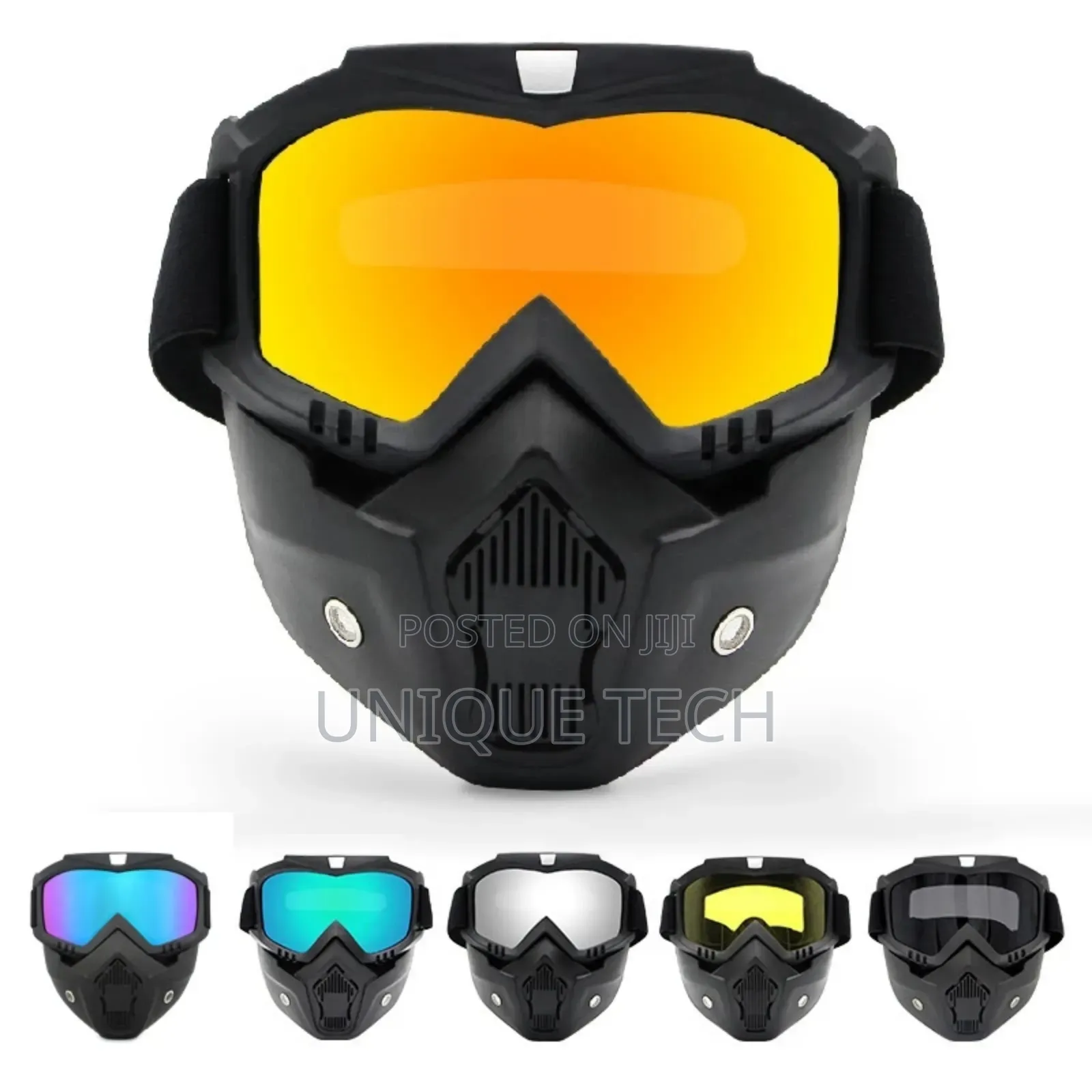 Adjustable Riding Goggles With Detachable Face Mask