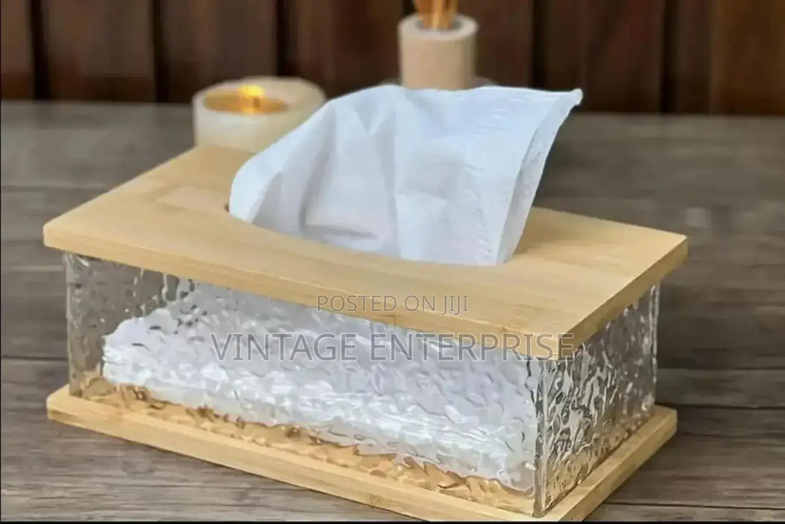 Modern Gold Acrylic Serviette Holder