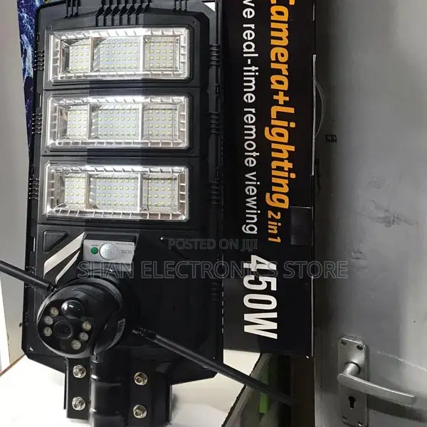 Led Solar Street Light With Outdoor CCTV Camera at 4g PTZ