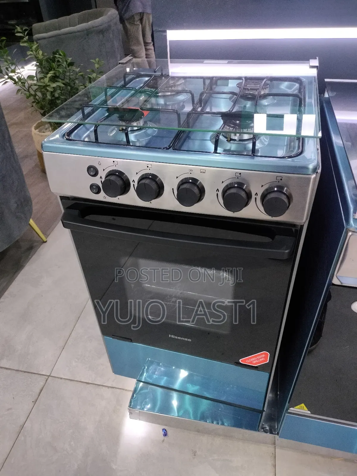 Hisense 50x50cm 4 Gas Free Stand Cooker HFG50111X