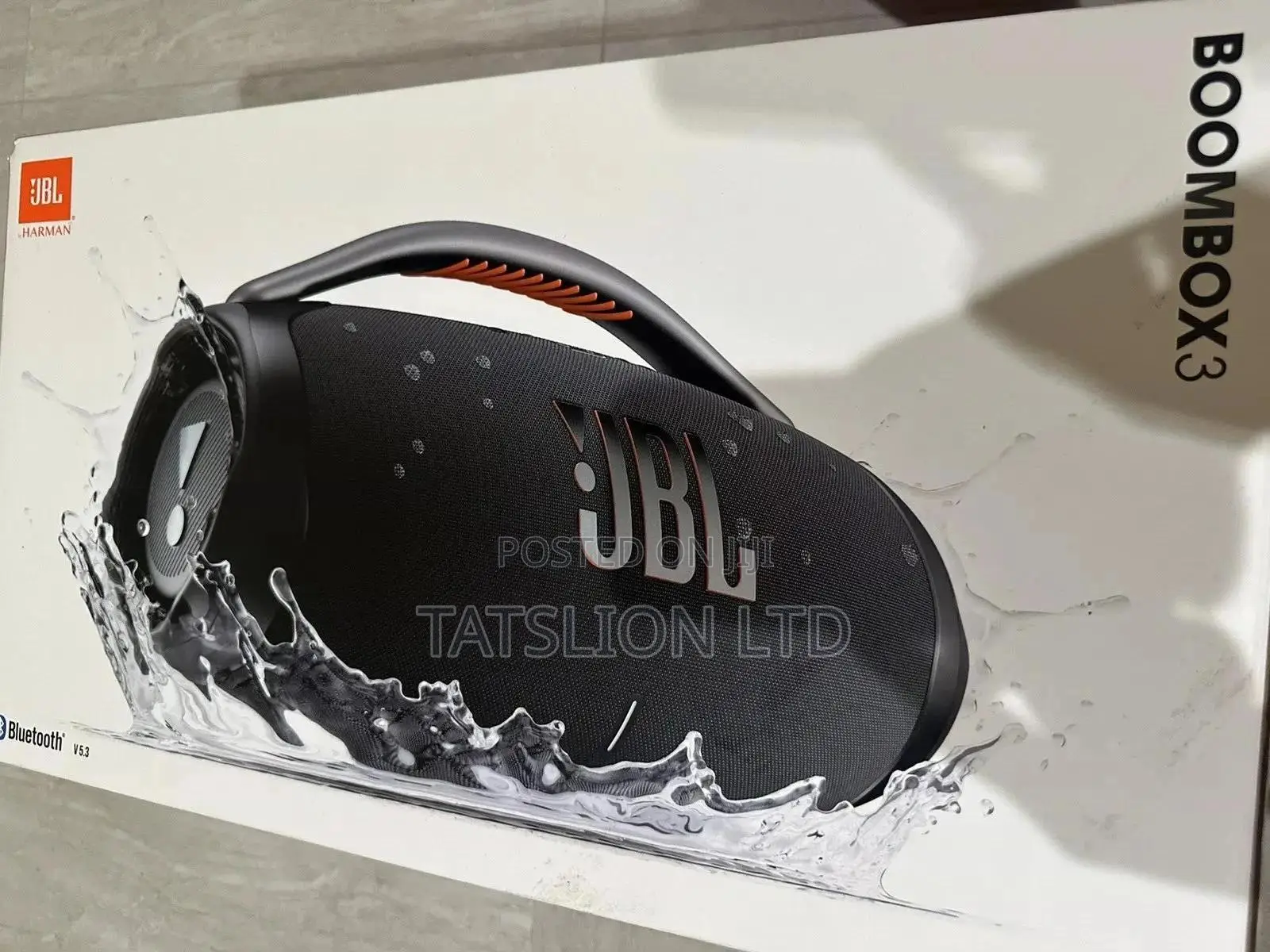 JBL Boombox 3 Portable Waterproof Bluetooth Speaker - Black