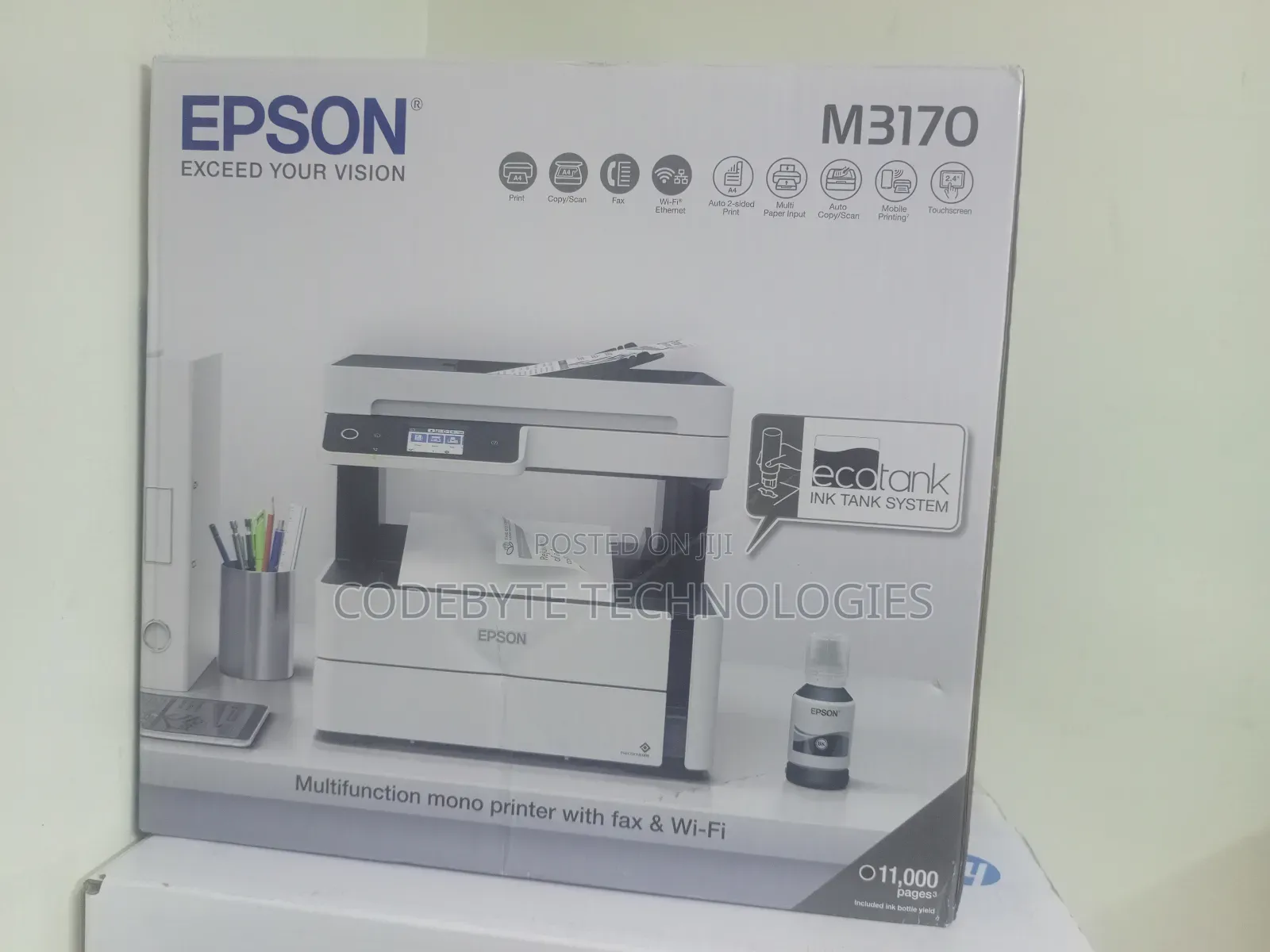 Epson M3170 Ecotank Monochrome Wi-Fi All-in-One Printer
>