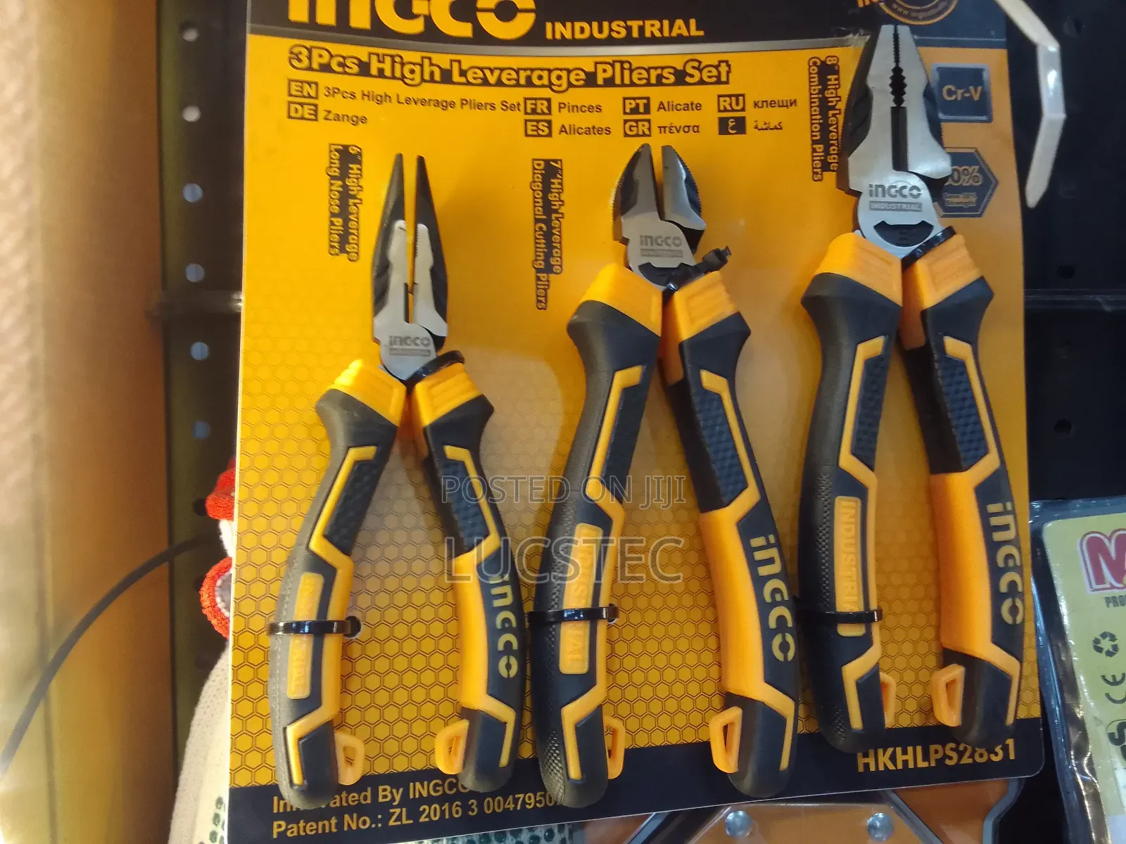 INGCO HKHLPS2831 High Leverage Pliers Set 3pcs
