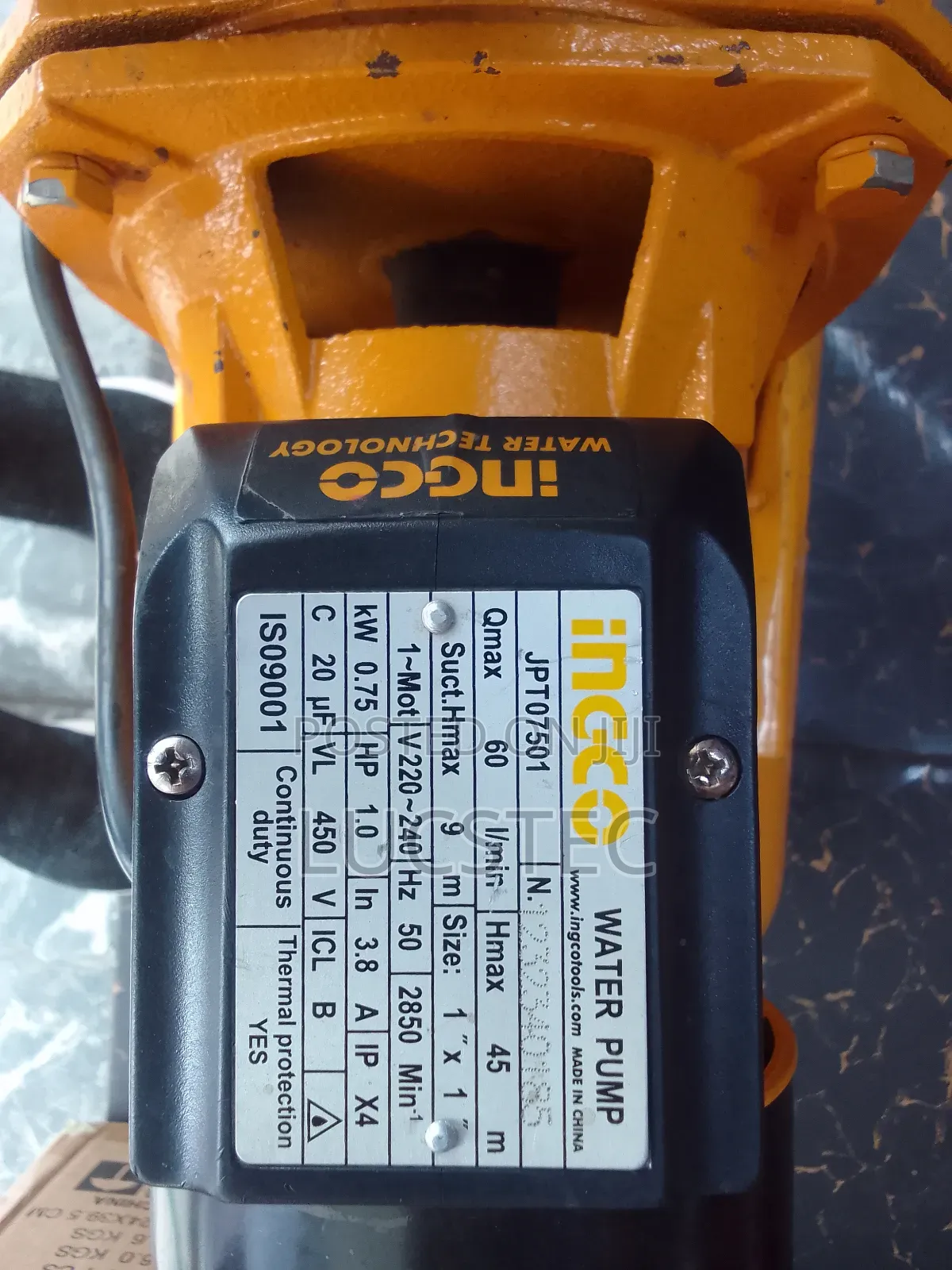 INGCO JPT07501 Water Pump 0.75kw 1.0hp