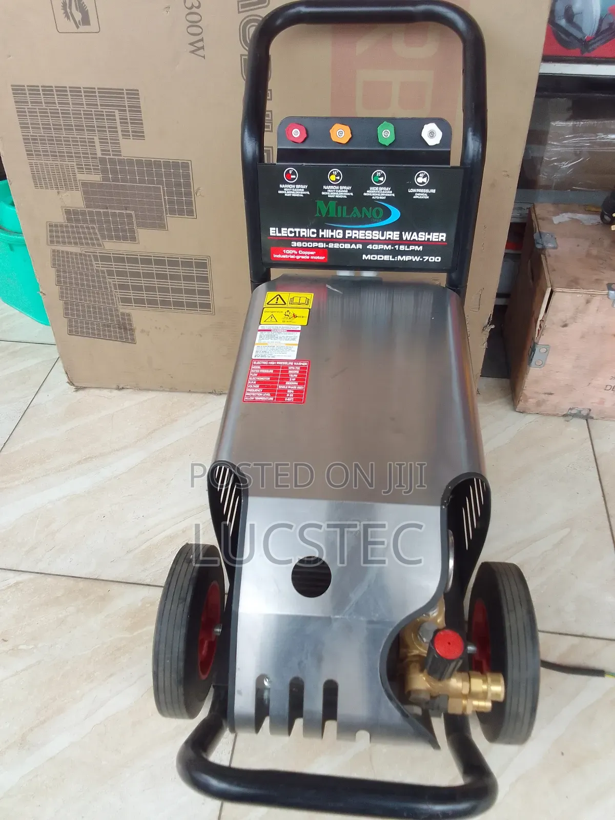 Milano MPW-700 Electric High Pressure Washer 220bar