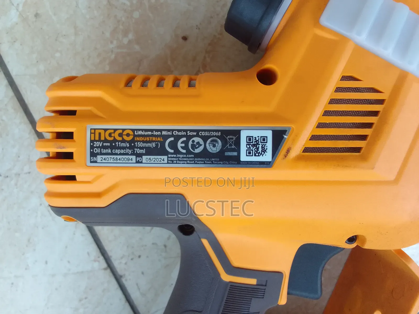 Ingco CGSLI2068 Lithium-Ion Mini Chainsaw 20V