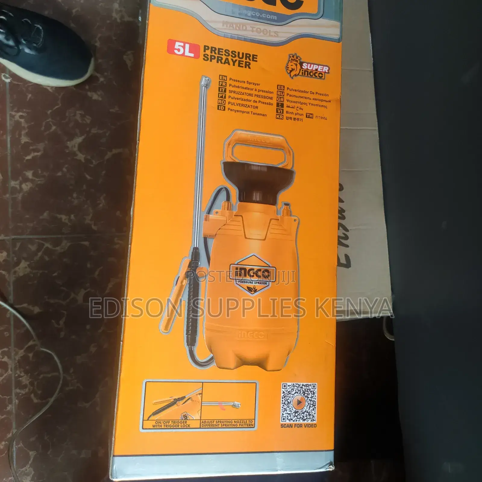 INGCO Pressure Sprayer 5L, Garden Sprayer 5 Litres