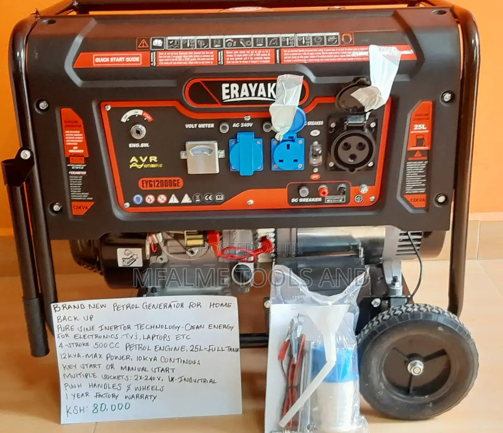 Petrol Generator Pure Sine Wave Techno Silent 500cc 12kva