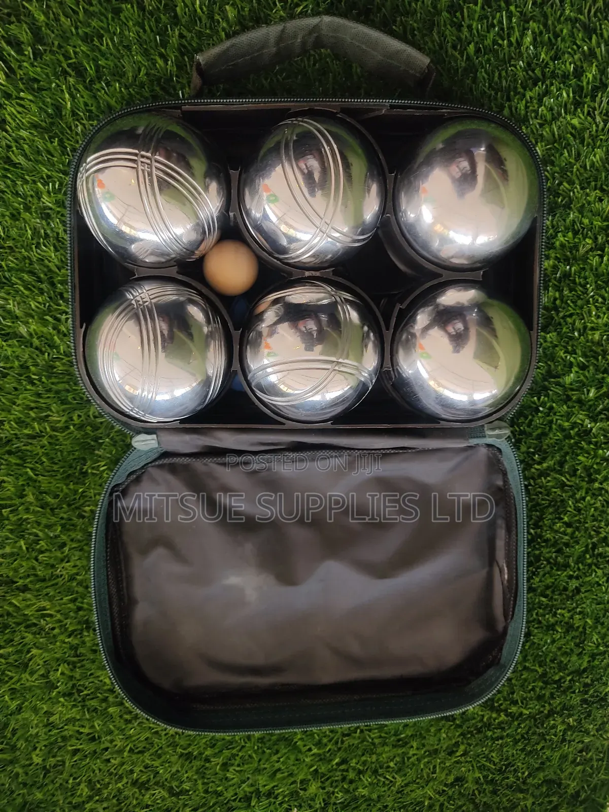 A Set of 6 Aluminium Boules Balls