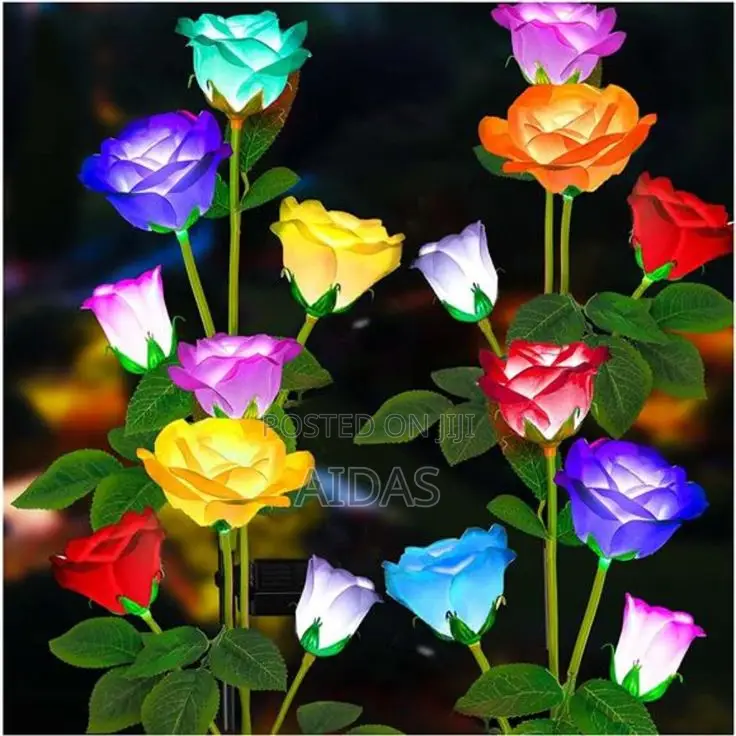 Solar Powered Flower Lights for Garden Decoration