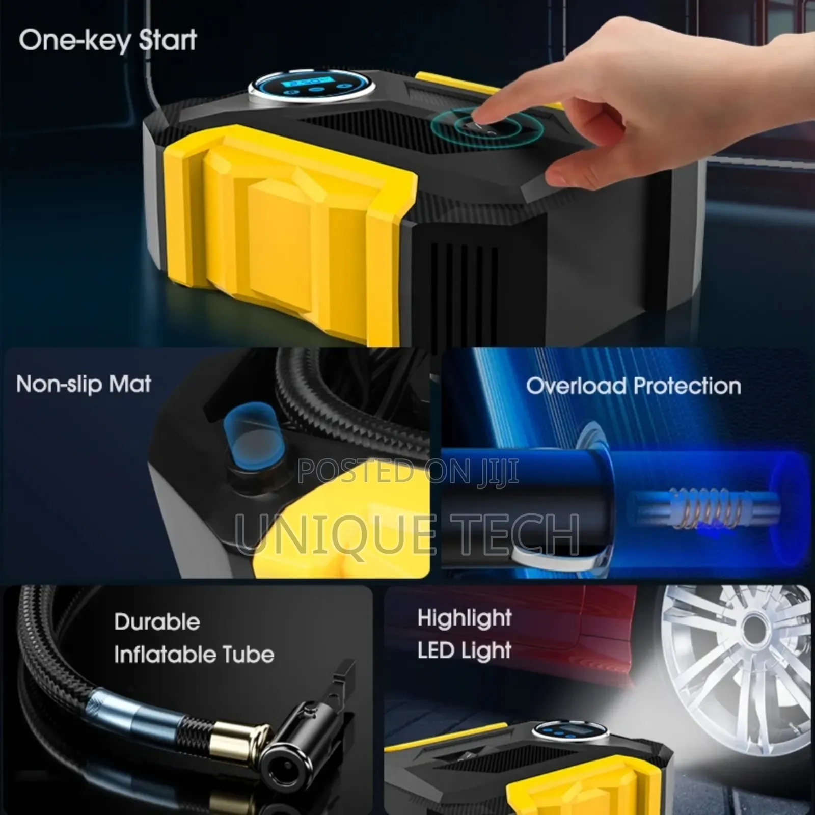 Digital Portable Tire Inflator for Vehicle Use