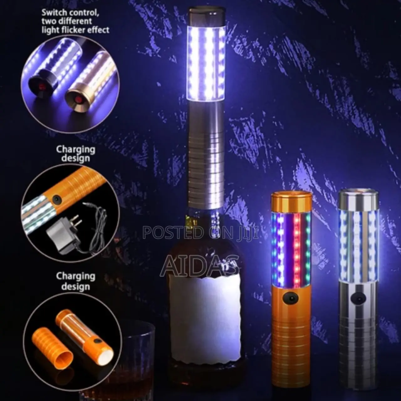 Rechargable Led Strobe Lights Sparklers for Bottles