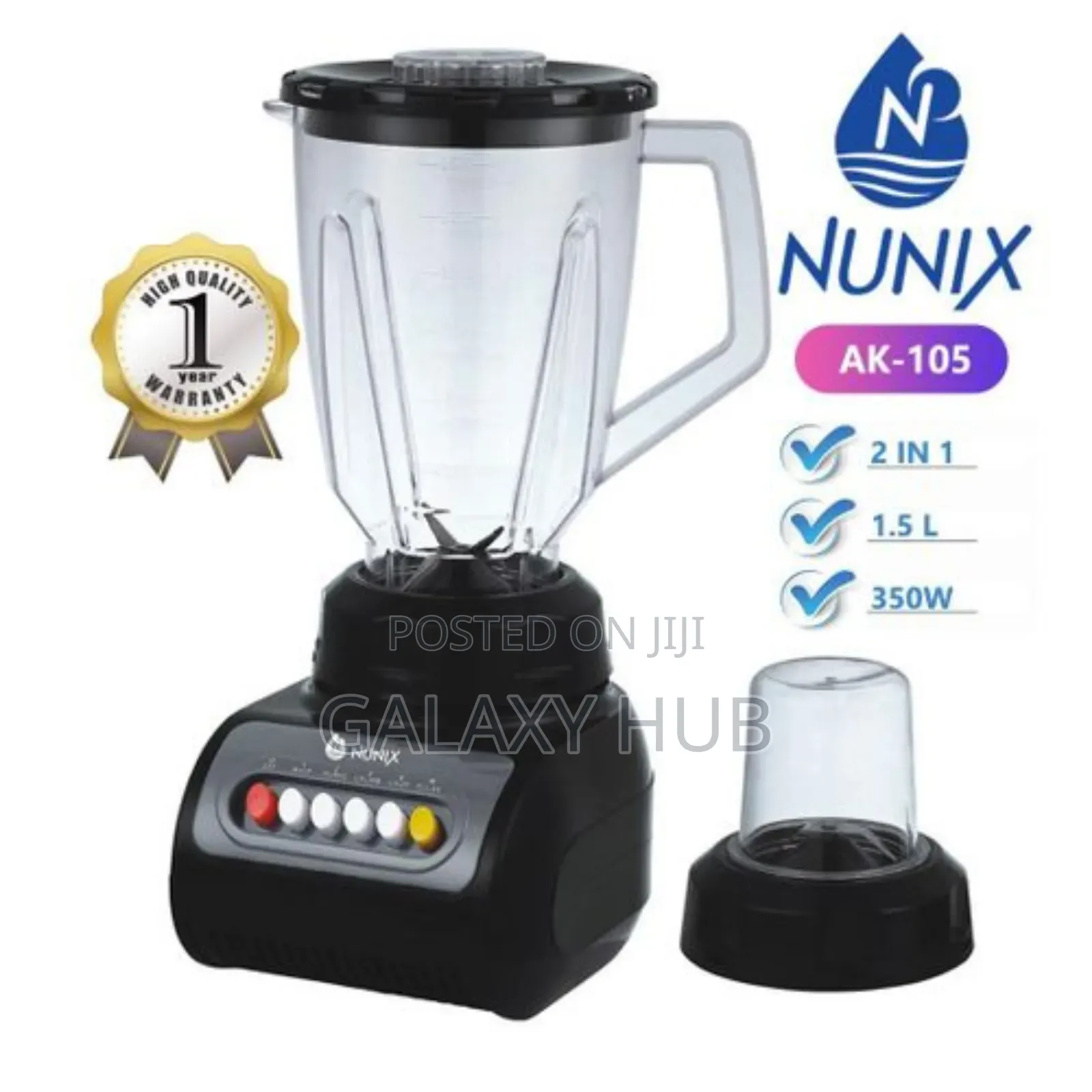 Nunix Ak-105 - 2 in 1 Blendern 350w - 1.5litres