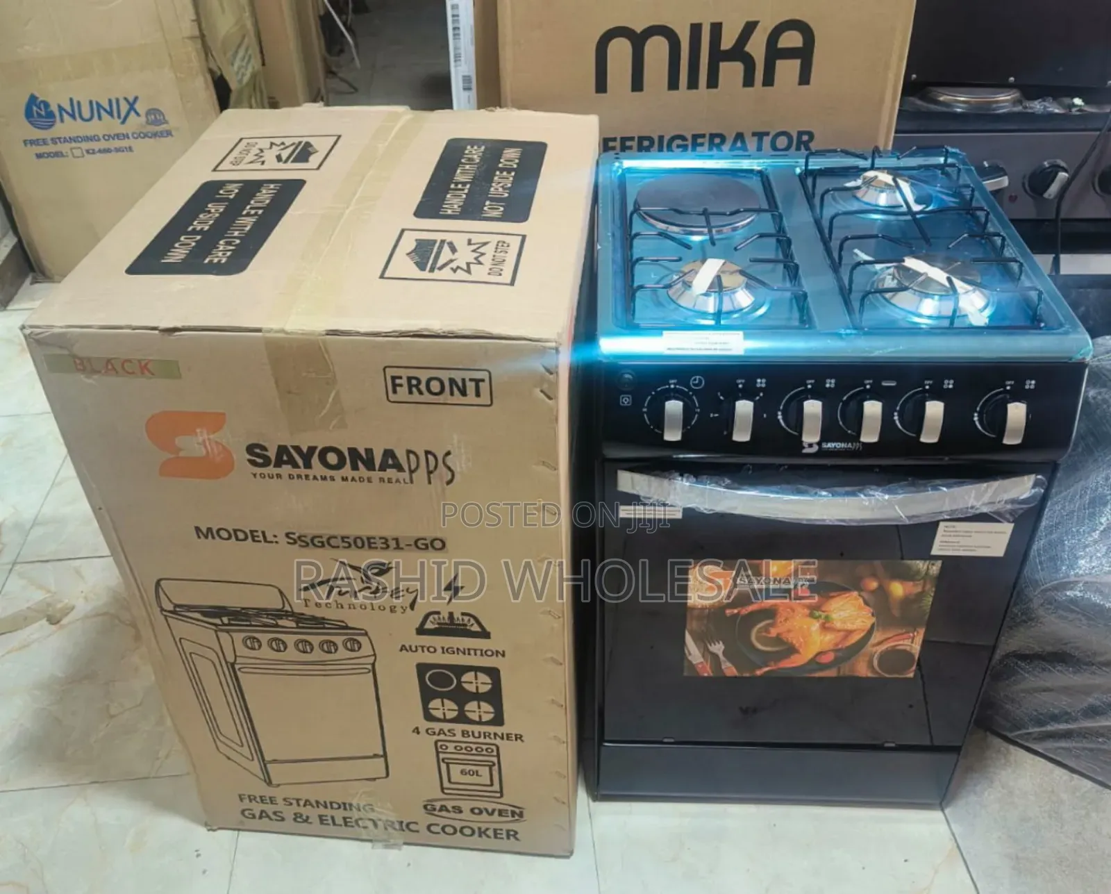 Cooker Sayona 3+1.Gas Oven