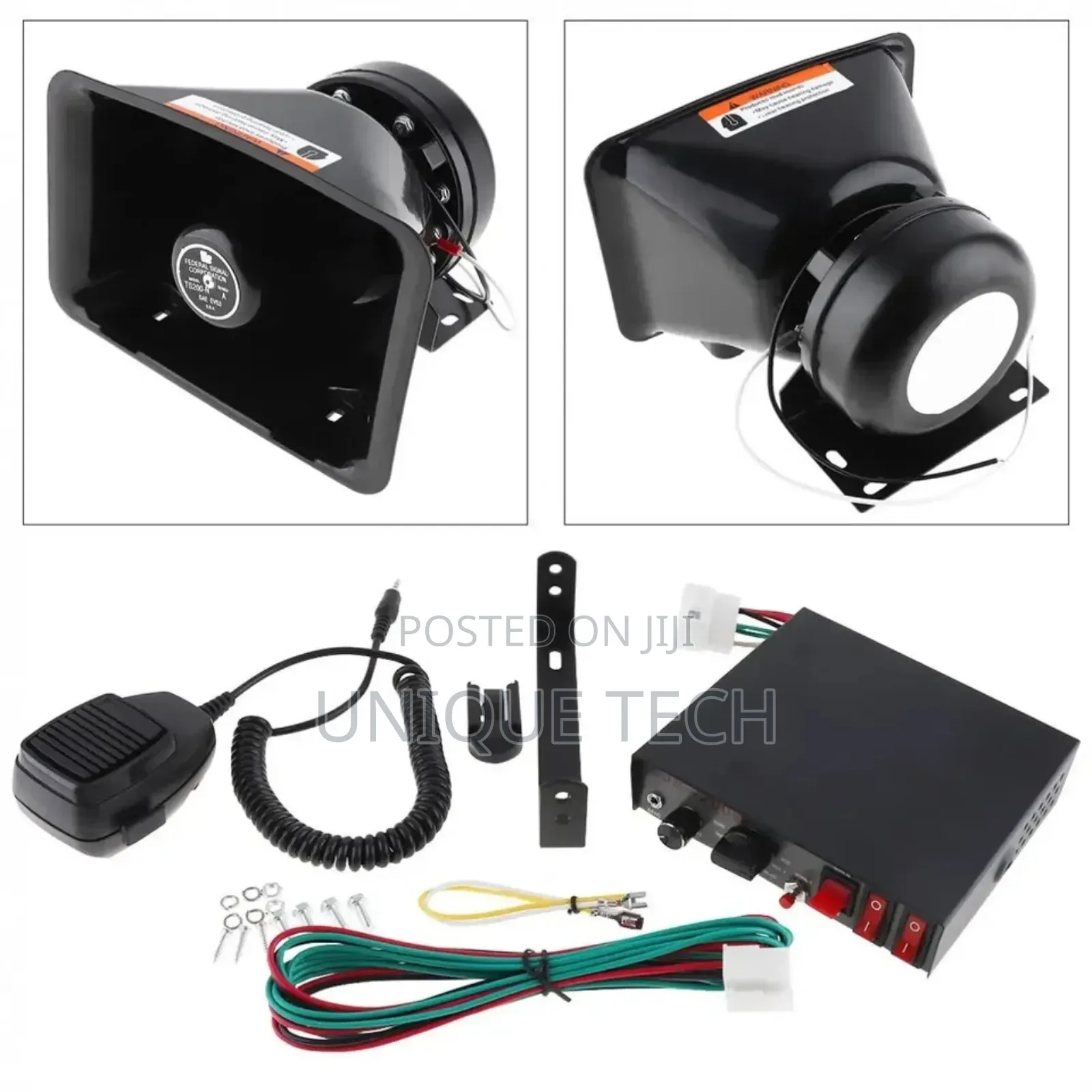200w Ultra-Loud Emergency Siren With Warning Horn