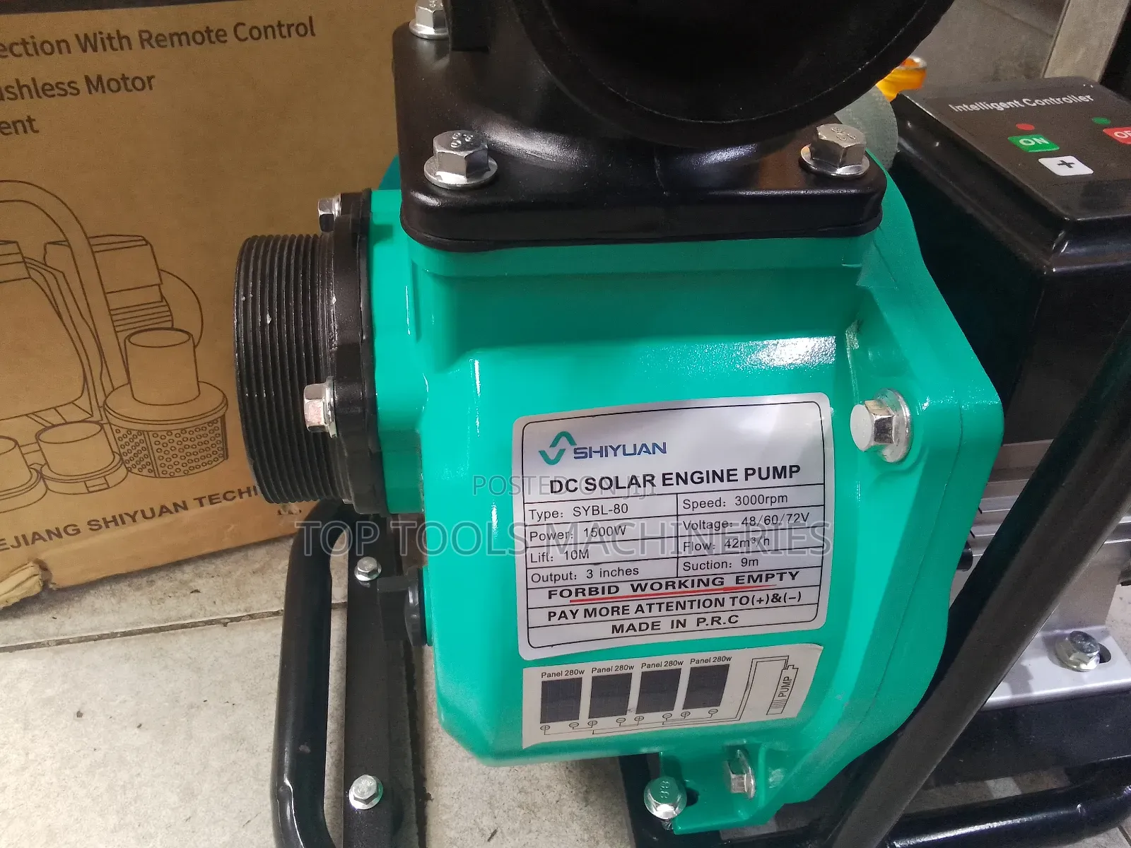 Shiyuan Brushless Solar Surface Pump 10 M Lift 1500w