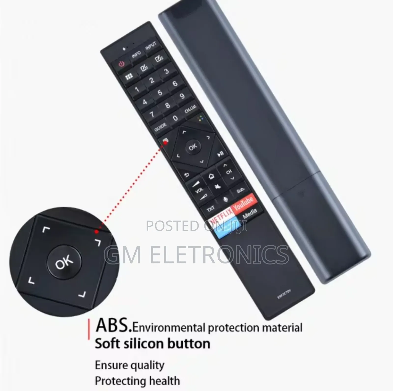 ERF3C70V Remote Control for Hisense H55U7B H65U8B H55O8B.