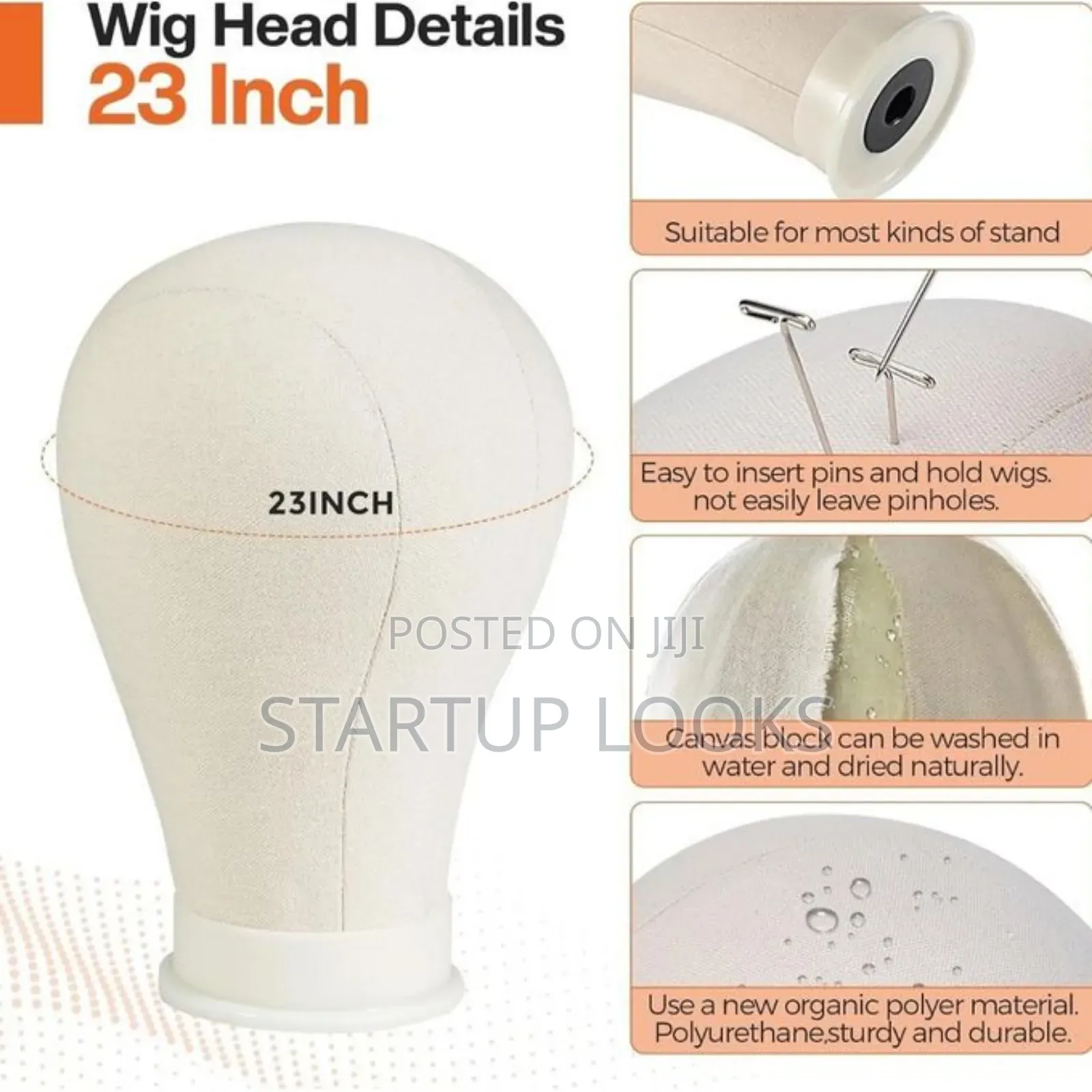 Cork Canvas Head Wig Making Mannequins