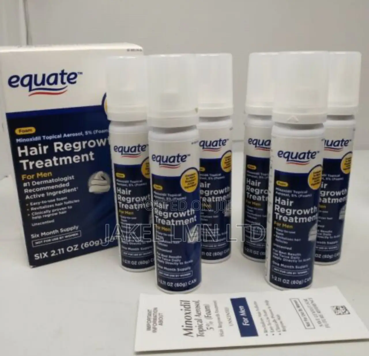 Equate Foam Hair Regrowth Treatment Minoxidil 5%- 1 Can, 60g