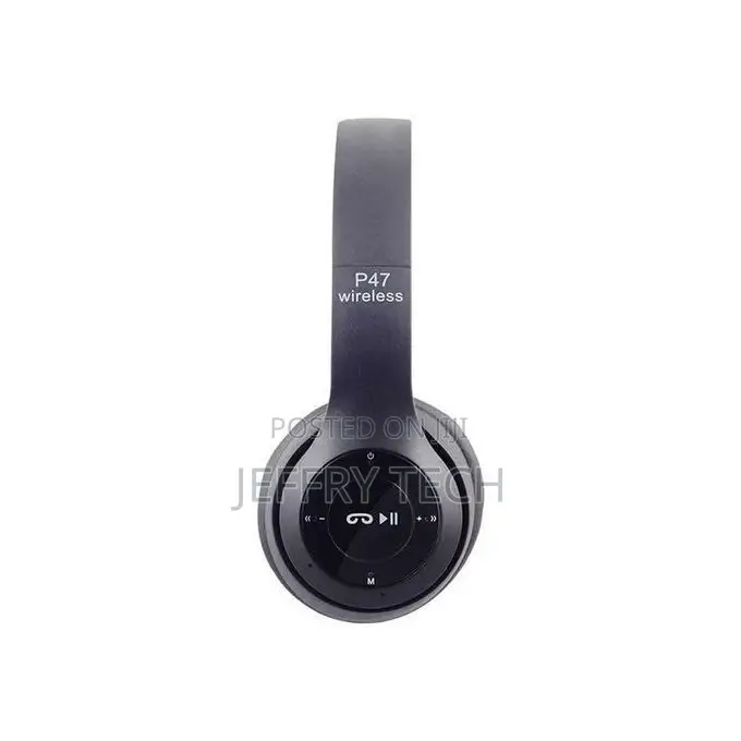 P47 MP3 Headset - Bluetooth - Black - Built-in Microphone