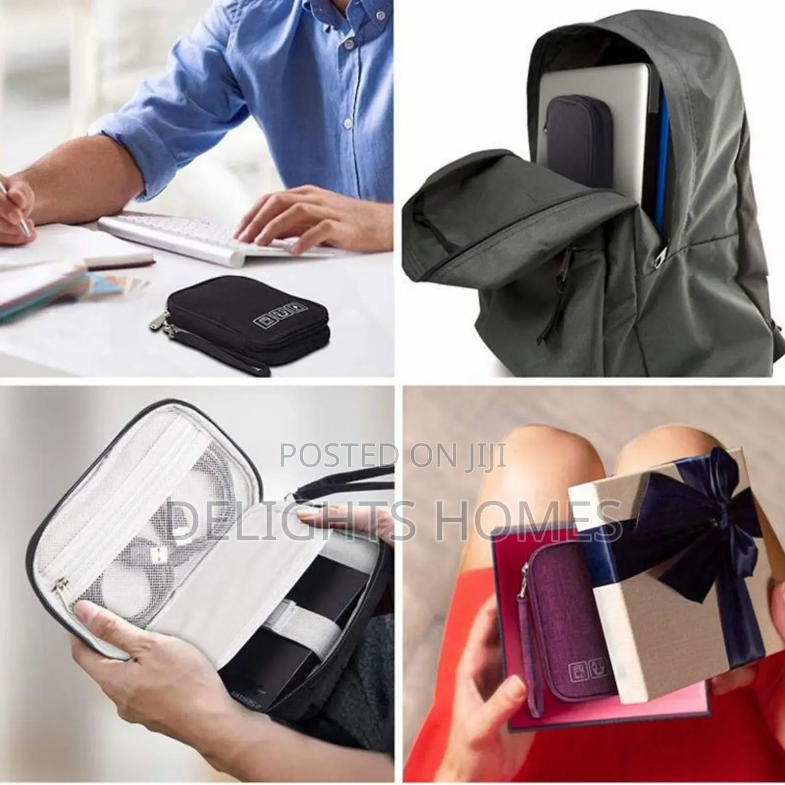 Multipurpose Storage Bag, Portable Cable Bag Organizer-Hog