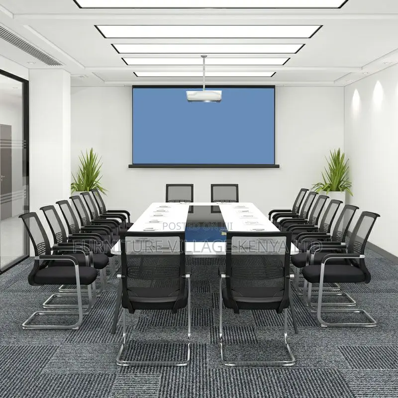 Modern Mid-Back Mesh Task Chair With Fixed Arms