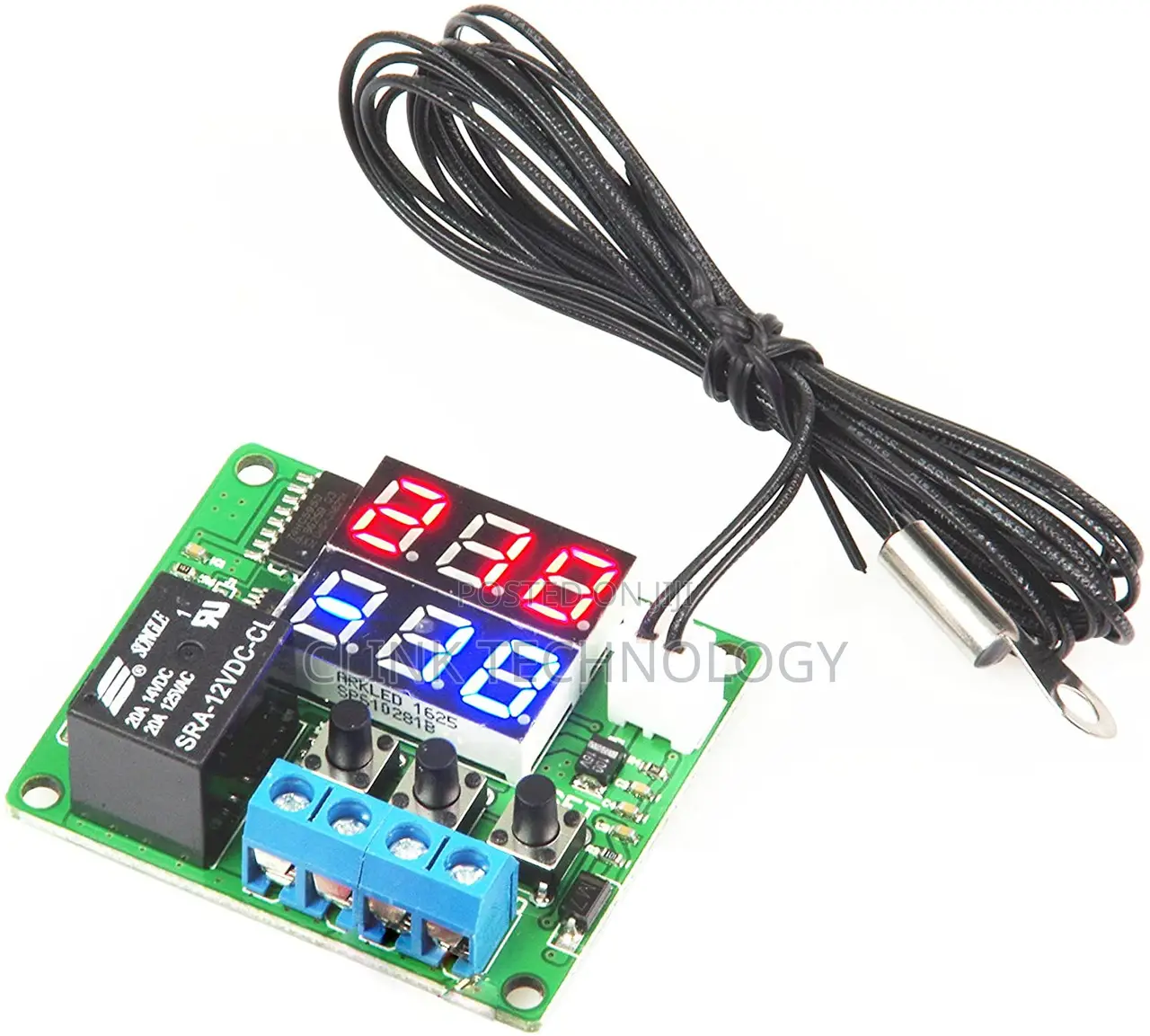 XH-W1219 DC 12V Dual Display Digital Thermostat