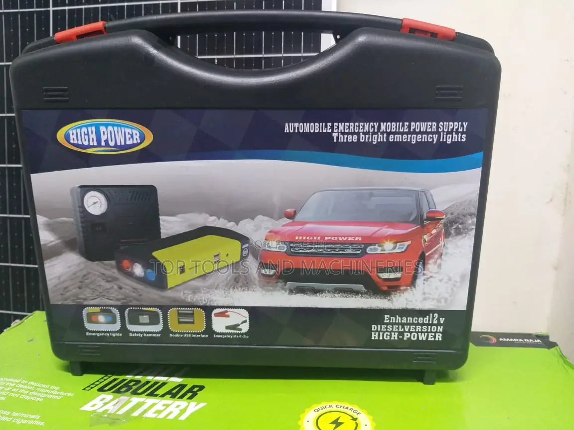 Emergency Car Jump Starter Kit and Air Compressor