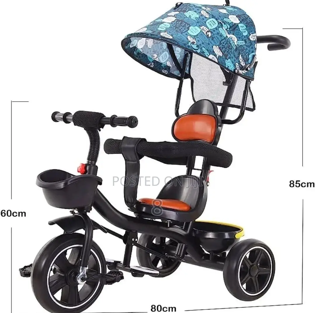 Tricycle With Canopy Push Handle – Great for Toddlers