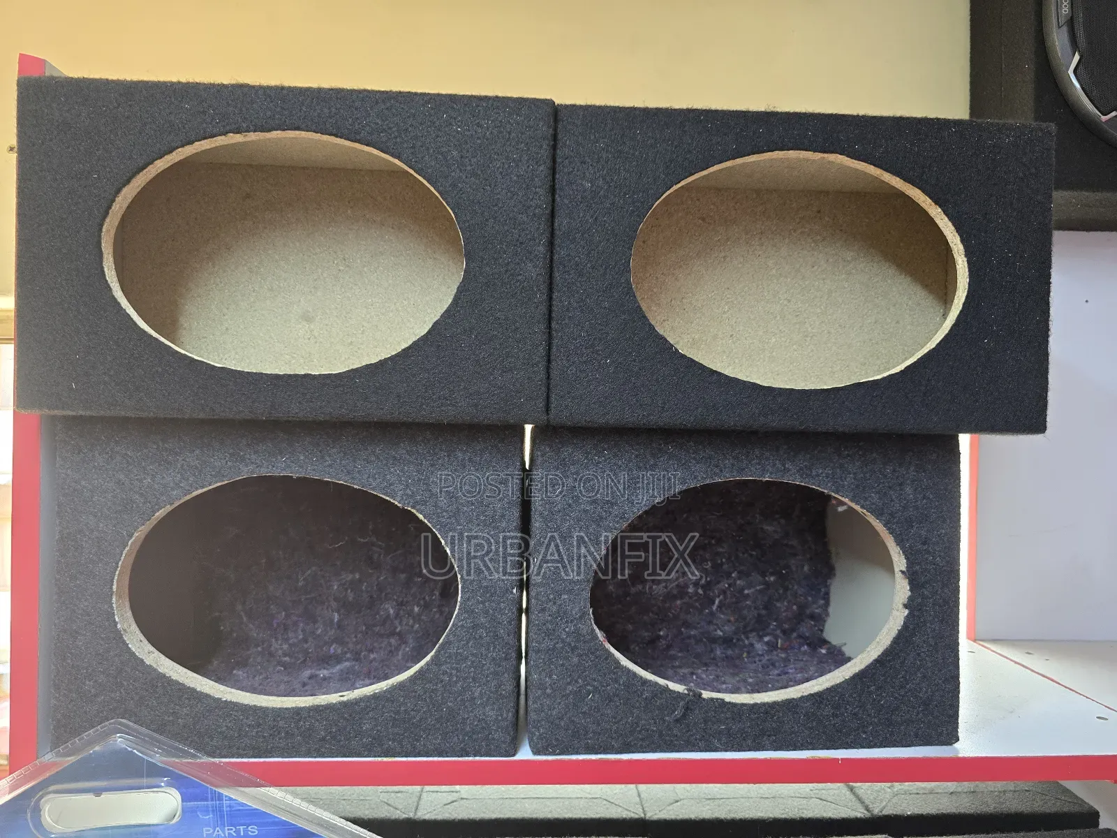A Pair of Heavy Duty Oval Midrange MDF Cabinets