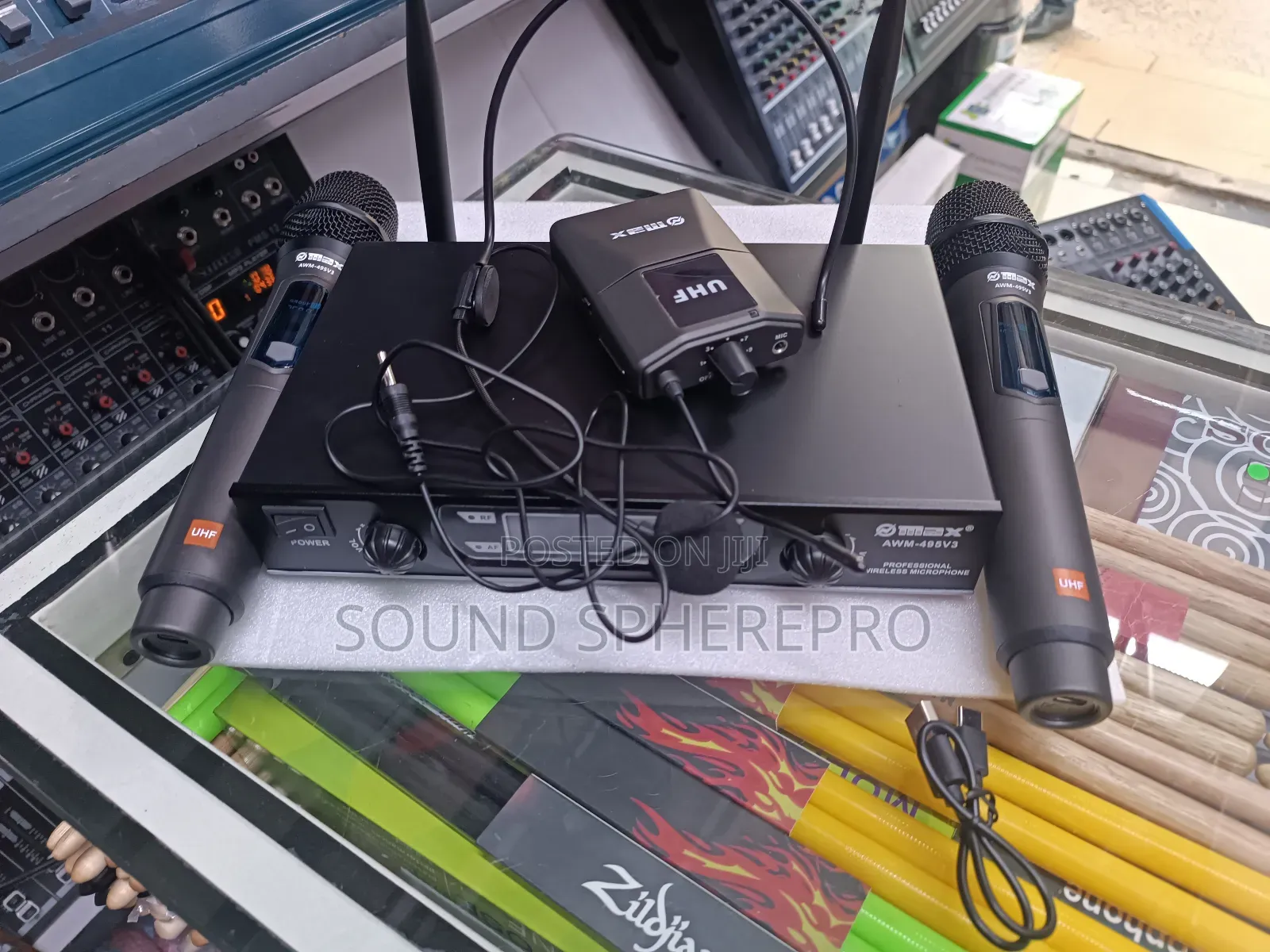 Max AWM-495V3 3 In1 Wireless Microphone