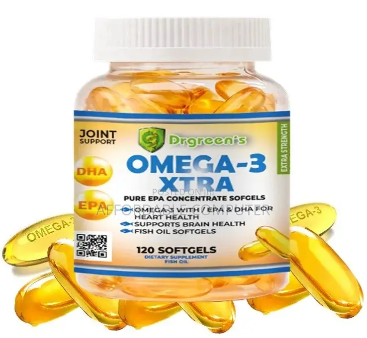 Omega 3 Fish Oil Capsules 3x Strength 2600mg Epa Dha, High