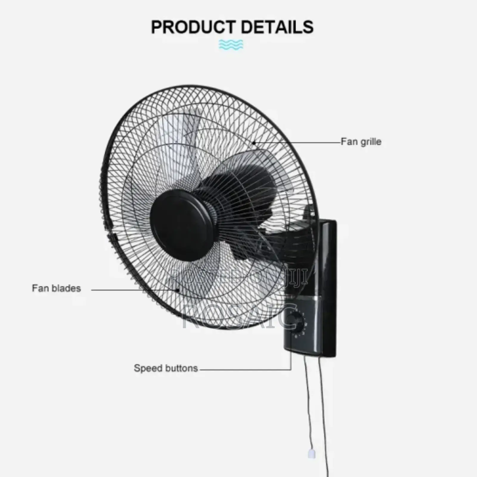 16 Inches Amu Italian Wall Fan