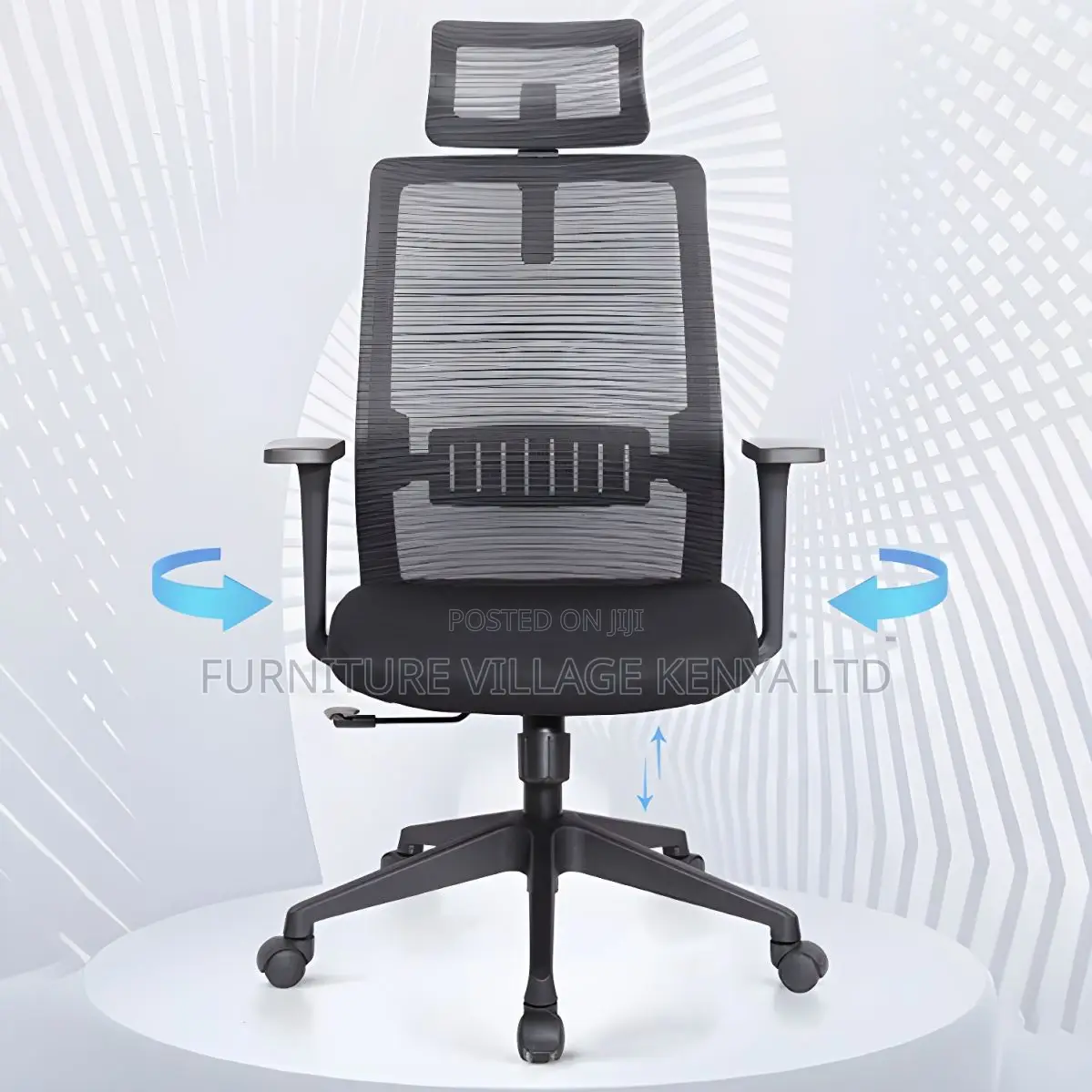 High Back Modern Task Chair With Adjustable Seat Height