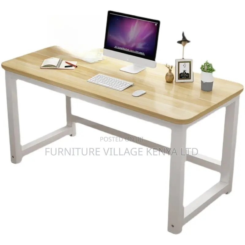 Modern Rectangle Lumber Wood Grain Office Computer Desk