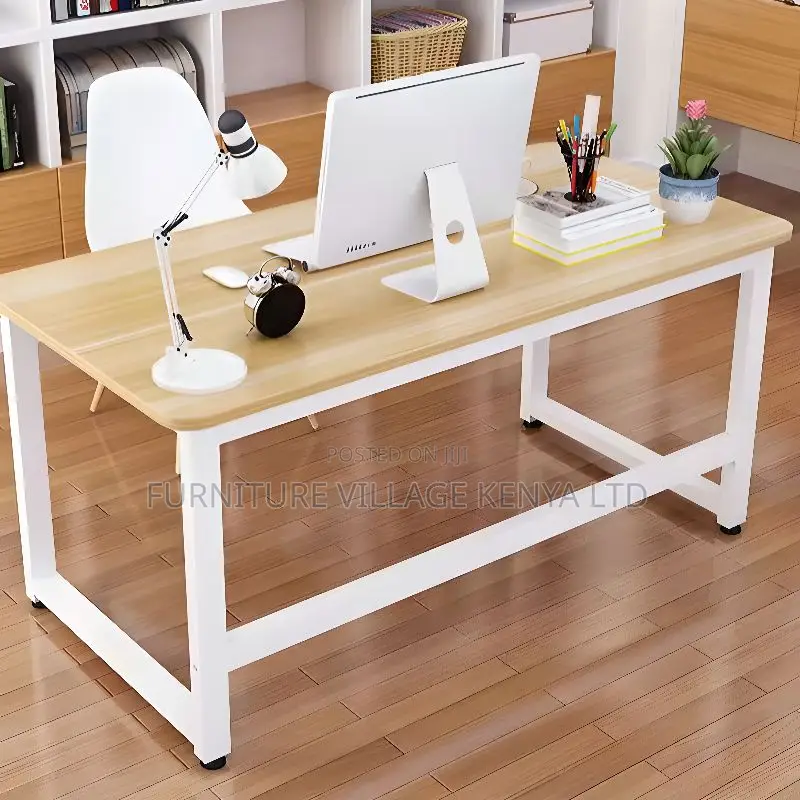 Modern Rectangle Lumber Wood Grain Office Computer Desk