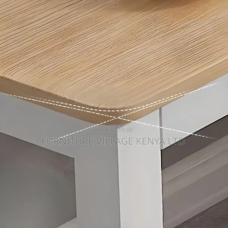 Modern Rectangle Lumber Wood Grain Office Computer Desk