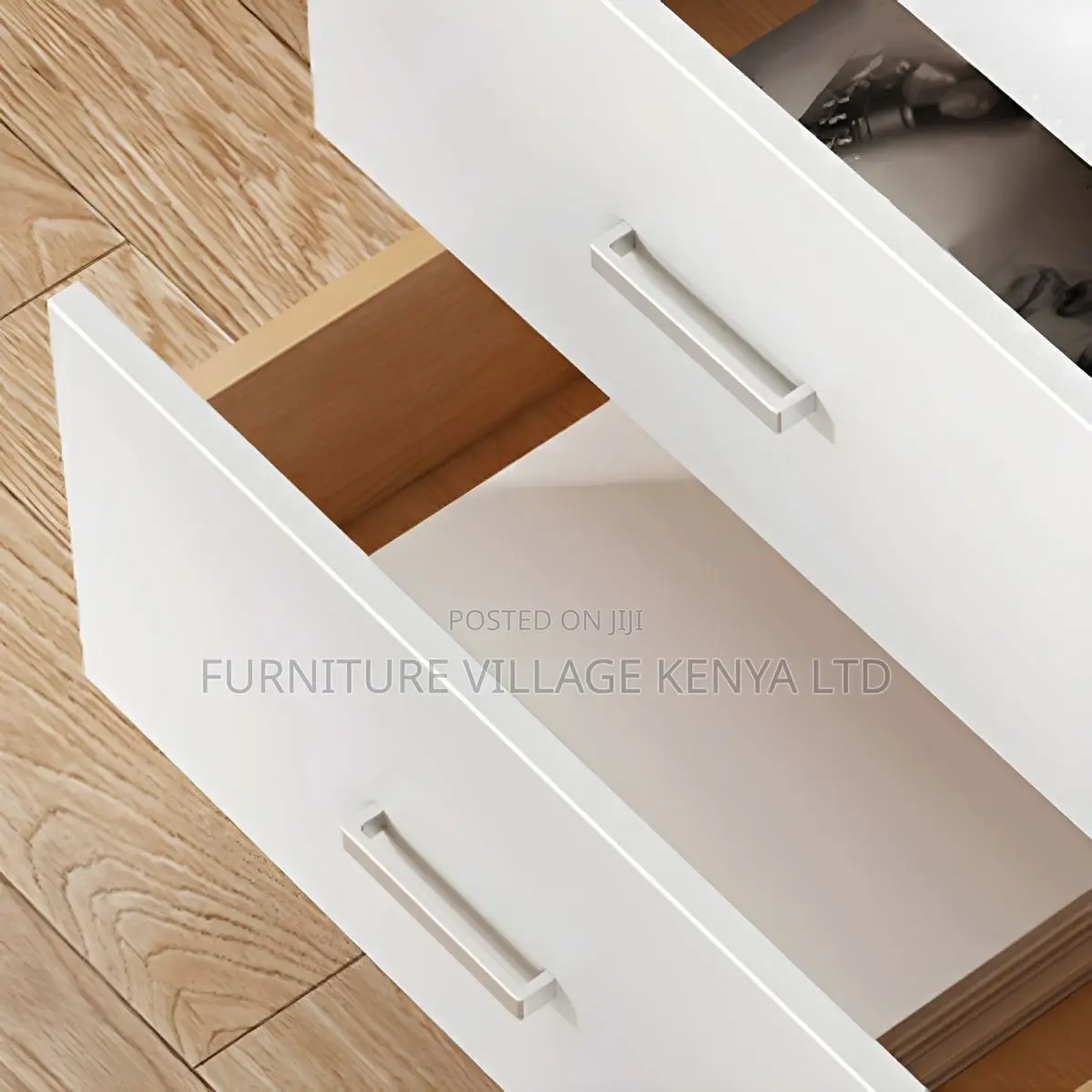Modern Style Cabinet With Key Locking Drawers