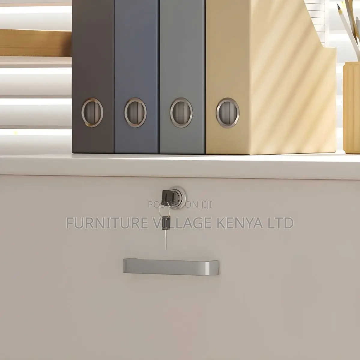 Contemporary Wooden Frame File Cabinet With Storage