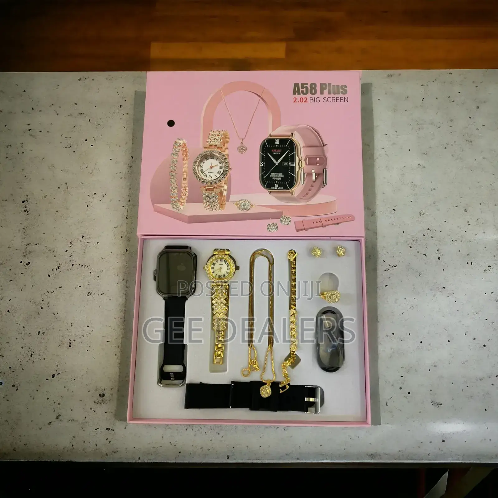 A58 Plus Smart Watch Plus Wrist Watch and Bracelet