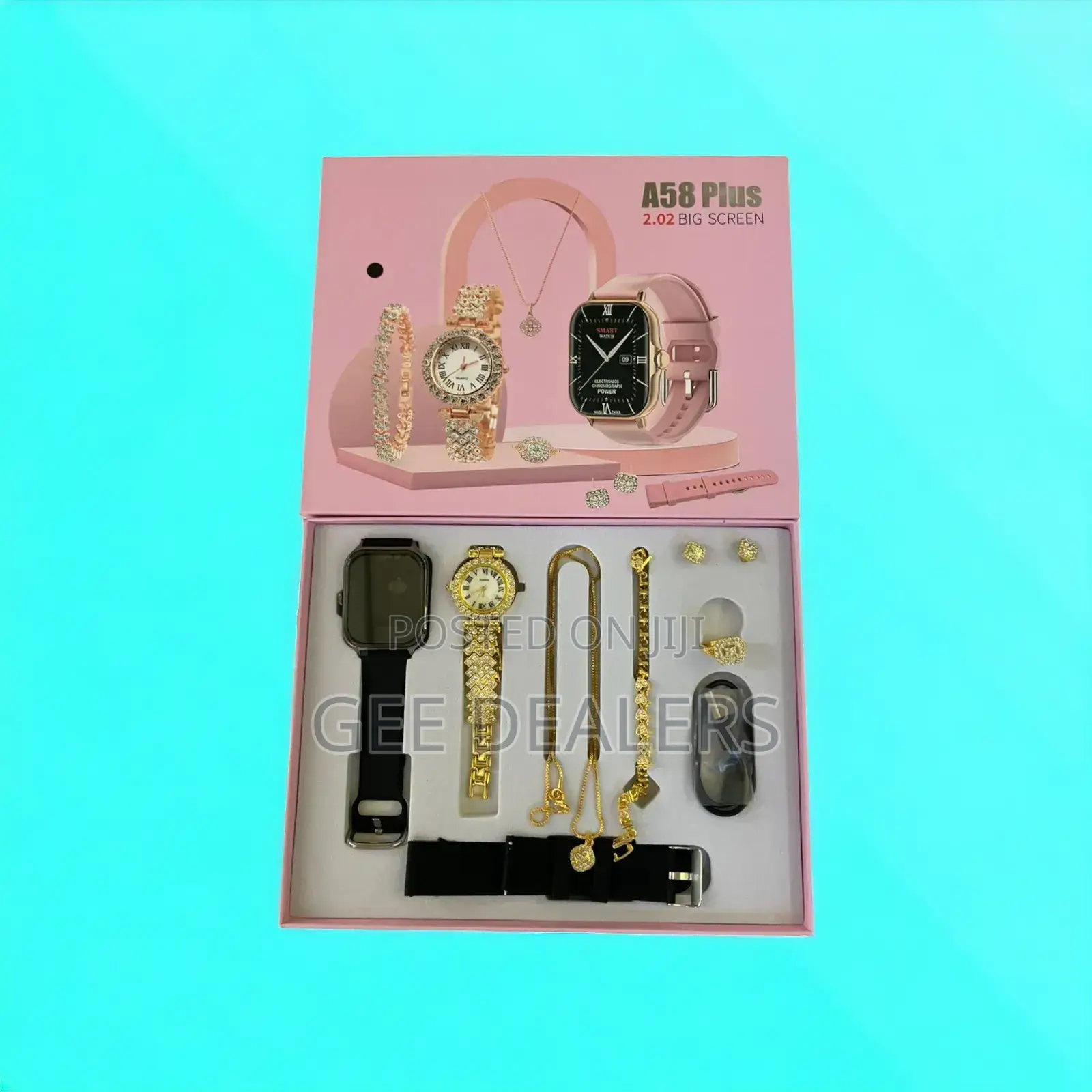 A58 Plus Smart Watch Plus Wrist Watch and Bracelet