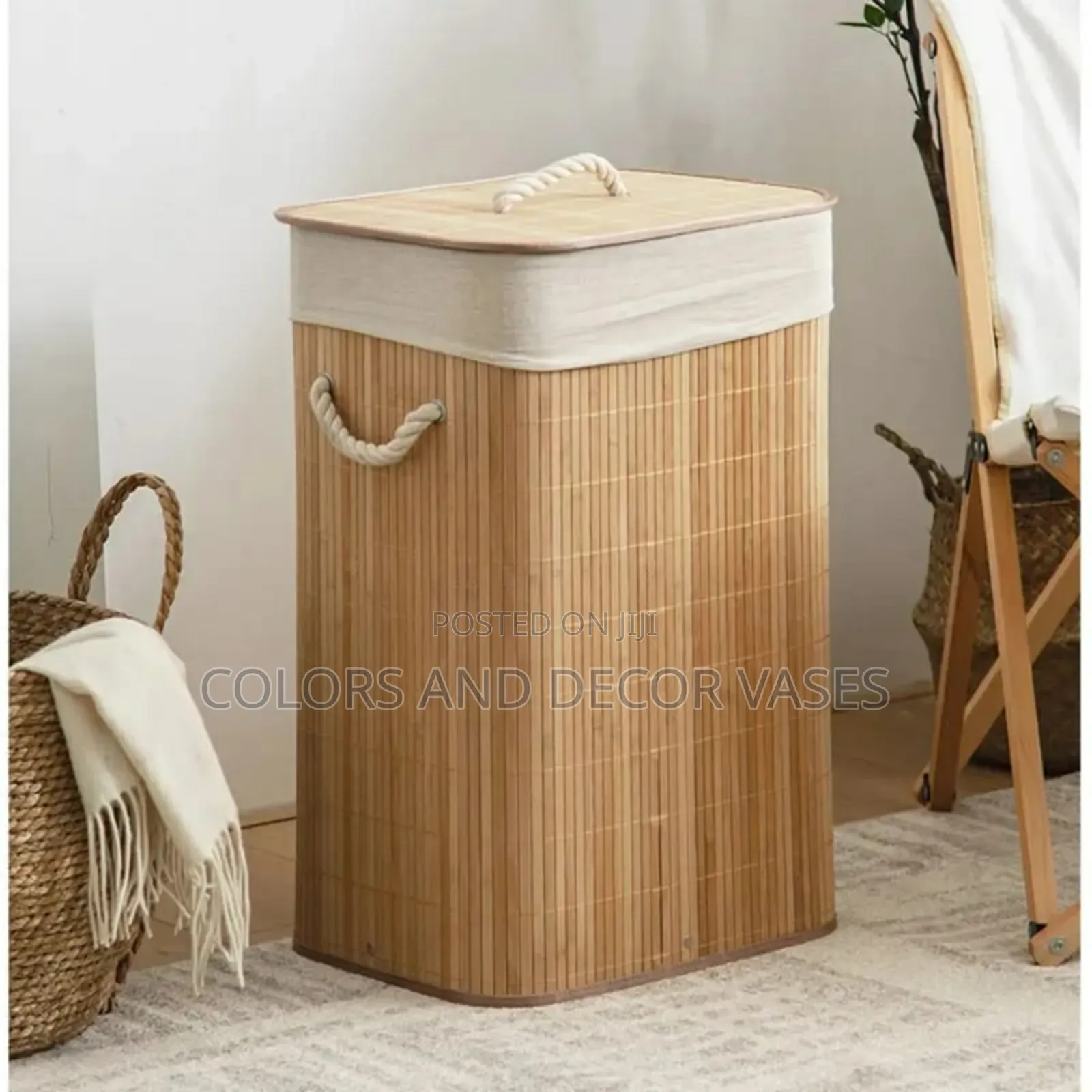 FOLDABLE LARGE CAPACITY Wooden Laundry Basket