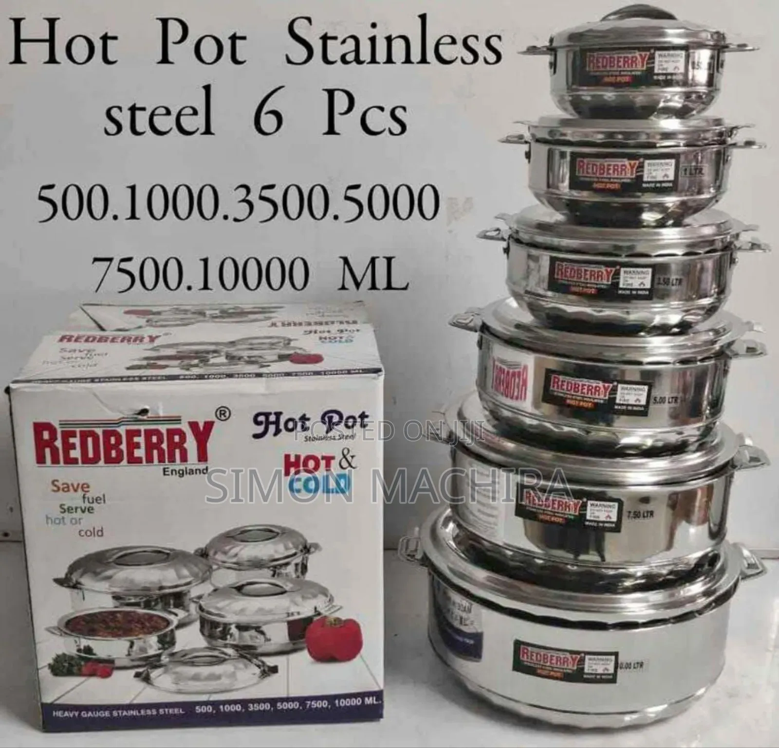 Redberry 6pcs Hotpots Hot Pots