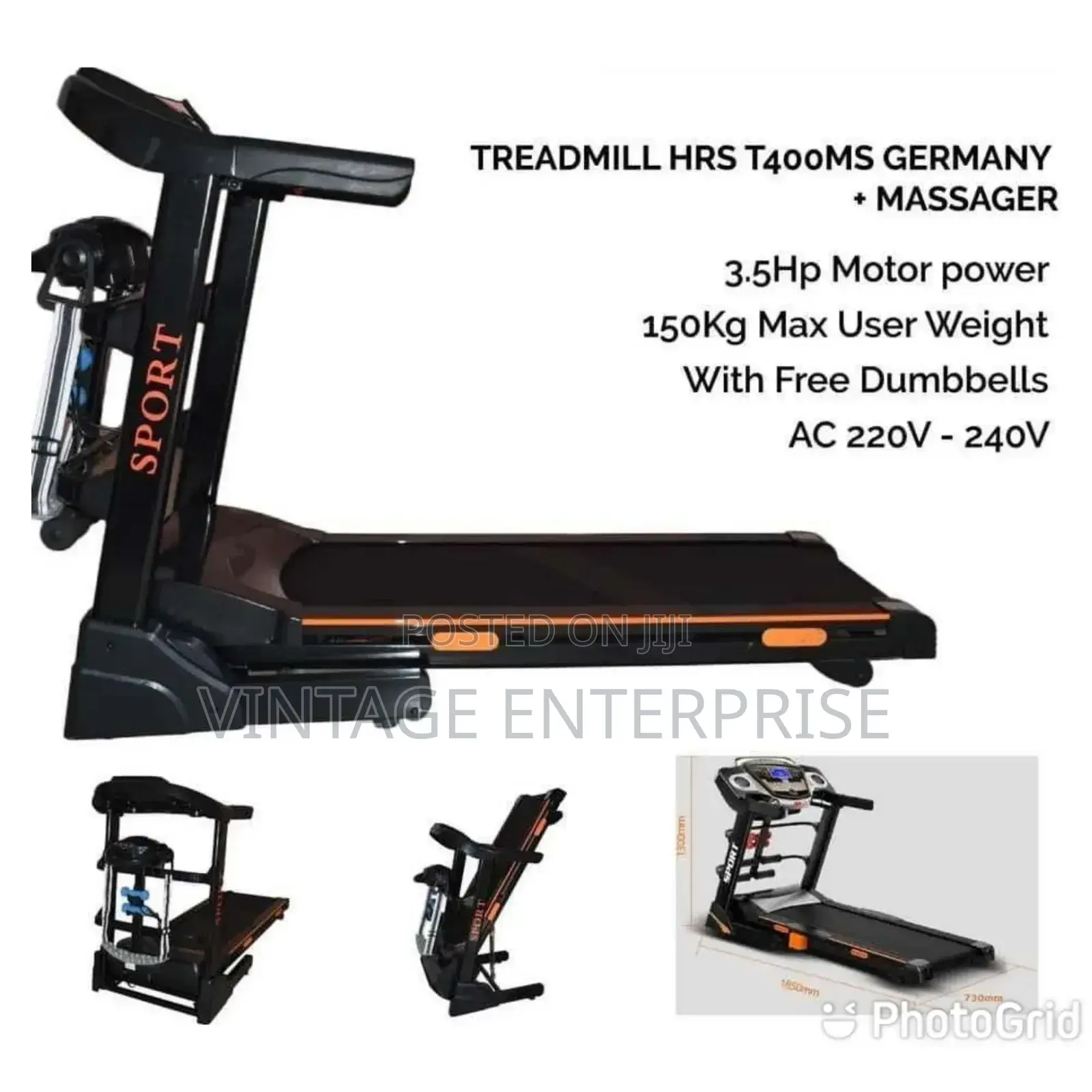 Auto Incline Treadmill With Massage Belt