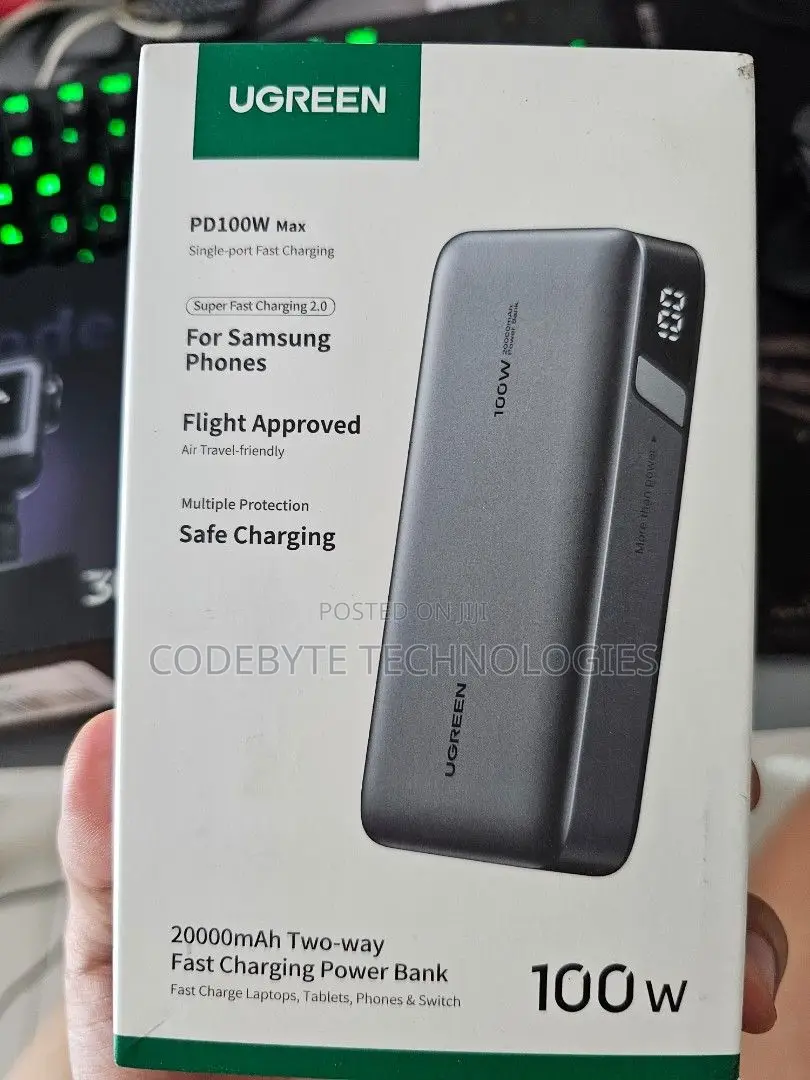 UGREEN 100W Power Bank Two-Way Fast Charging// 20000mah