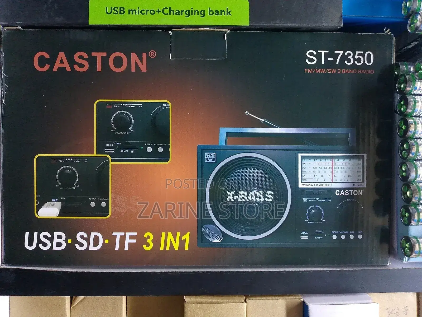 Caston ST-7350 Portable Bluetooth Speaker, USB, Sd, Tf Port