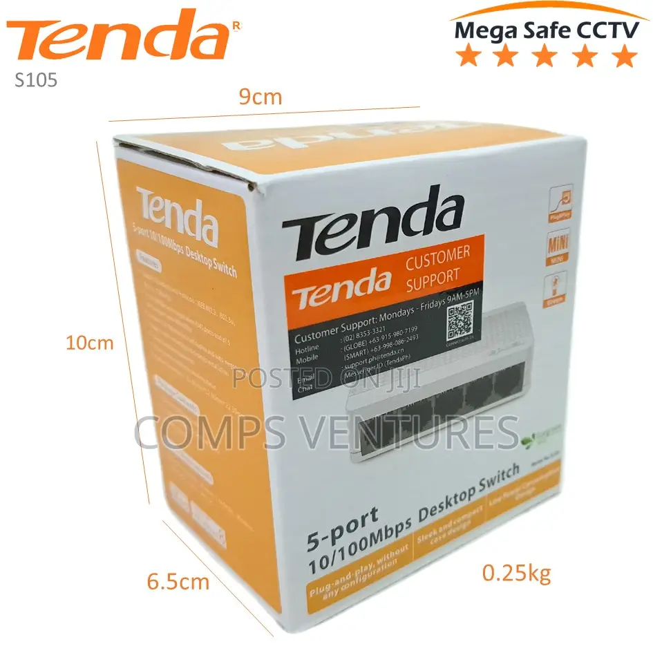 Tenda 5-Port Ethernet Switch S105